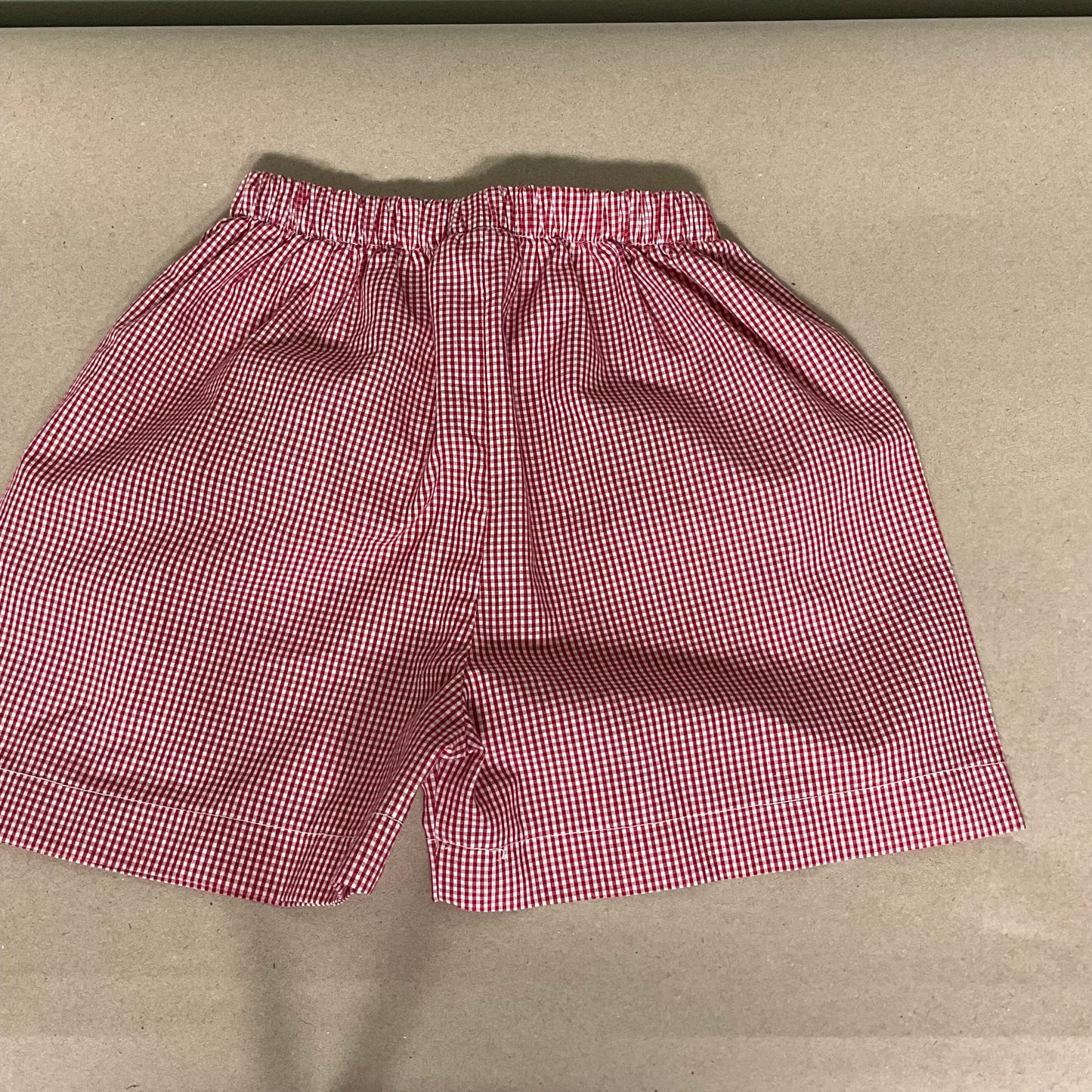 Red/white gingham shorts