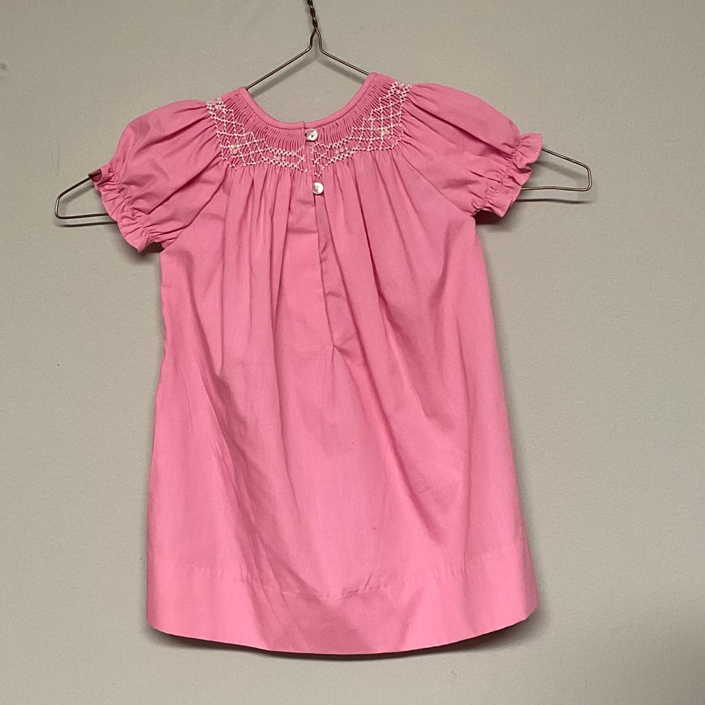 Pink smocked dress