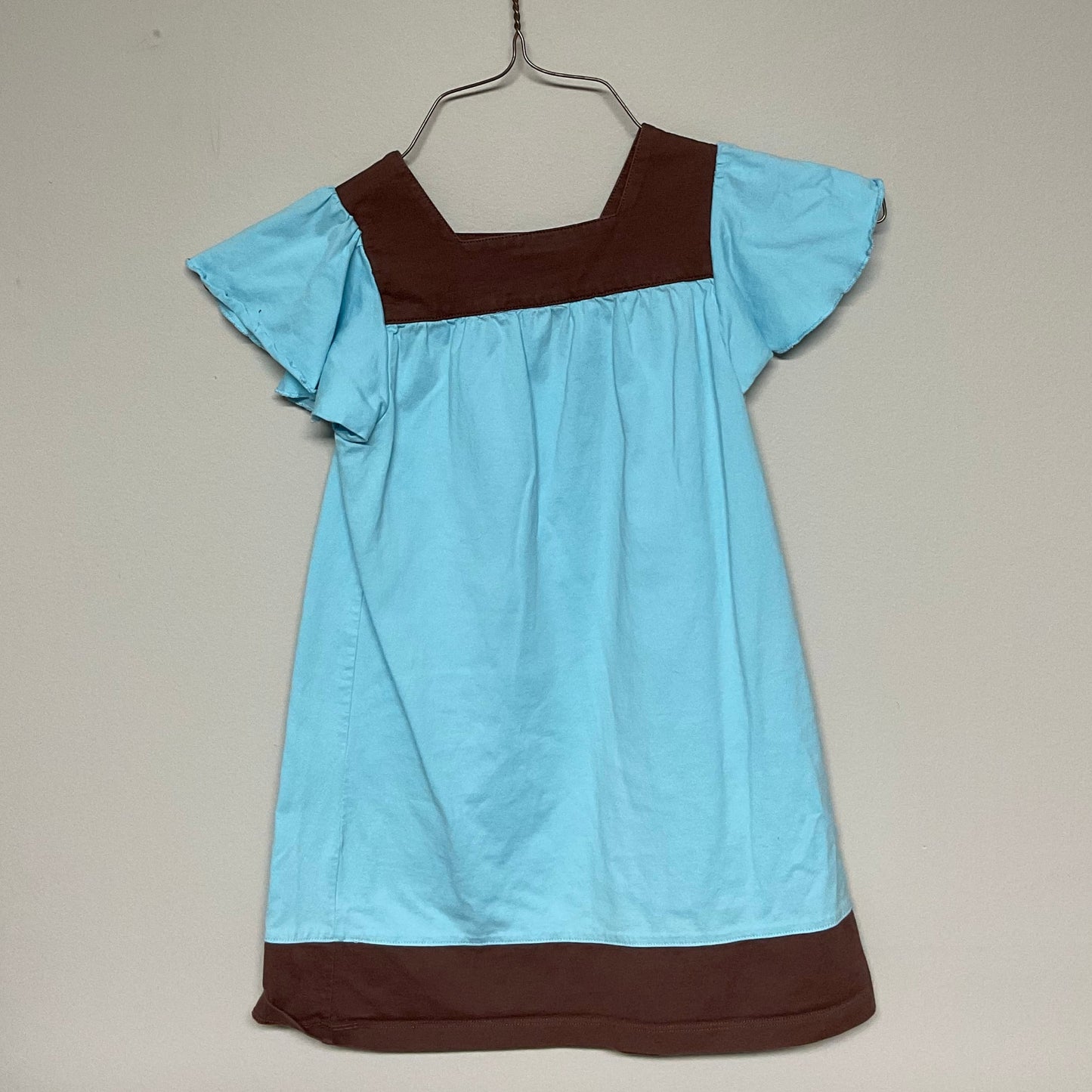Hanna Andersson blue/brown dress