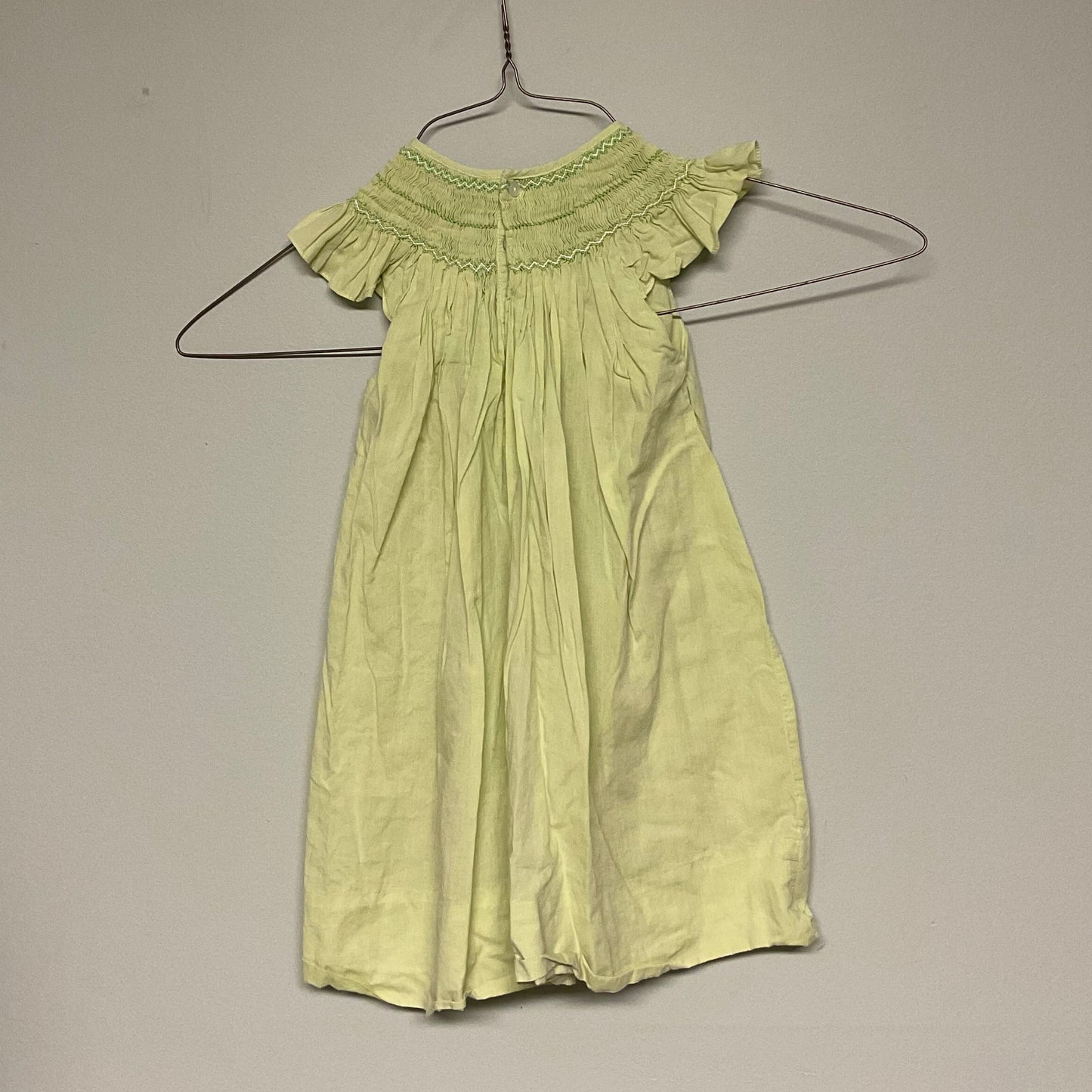 Green/Pink Floral Smocked Dress (Petit Ami)