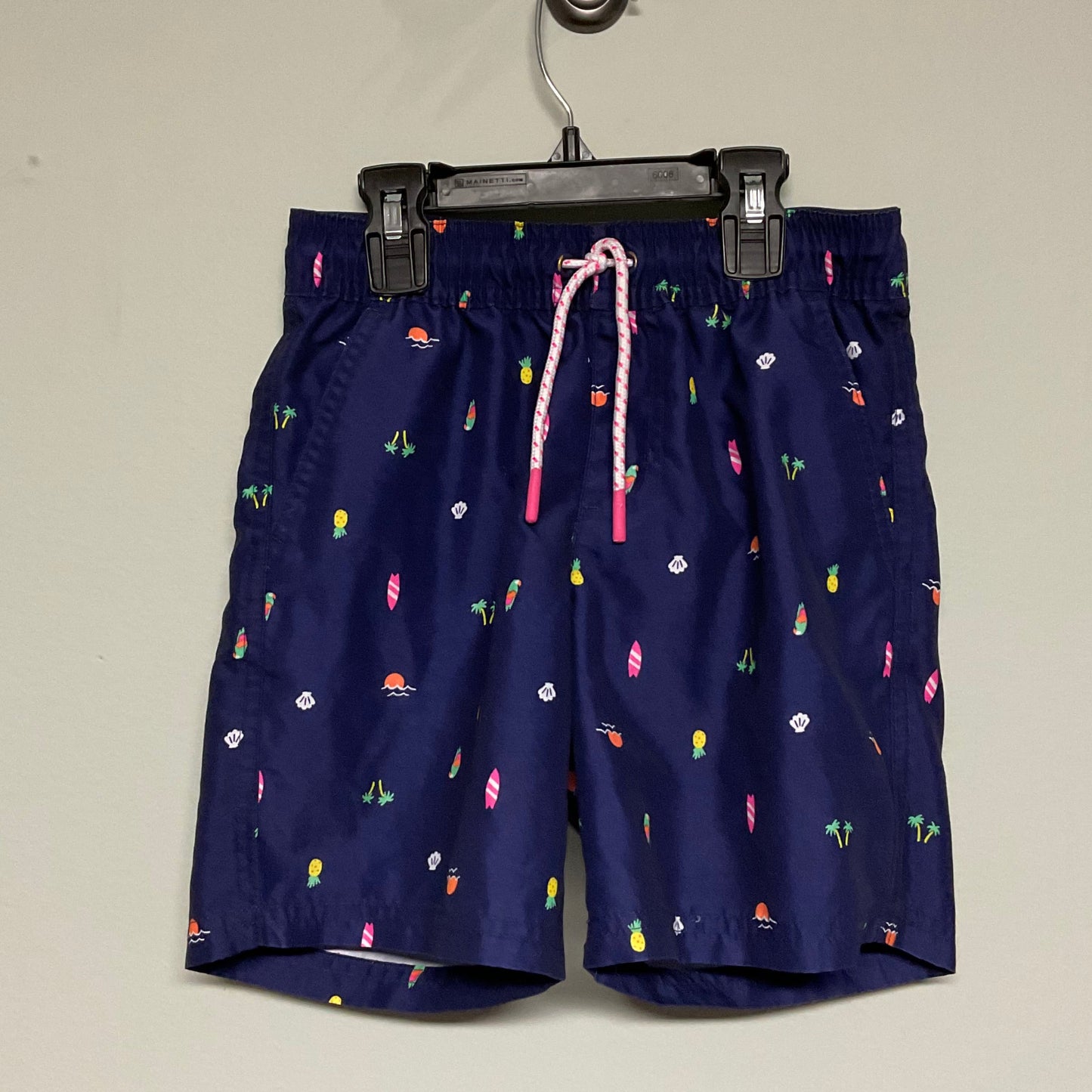 Cat & Jack Navy tropical swim trunks