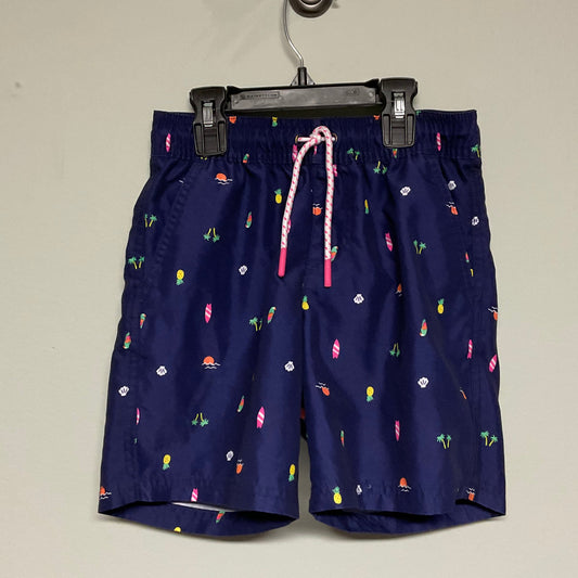 Cat & Jack Navy tropical swim trunks