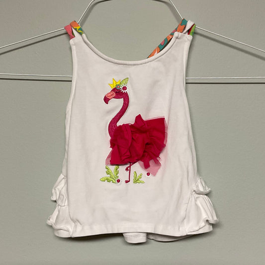 Bonnie Jean floral flamingo short set