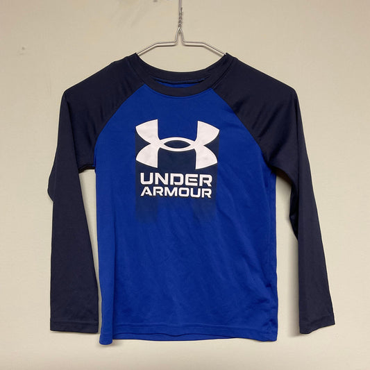 Long sleeved blue Under Armour shirt