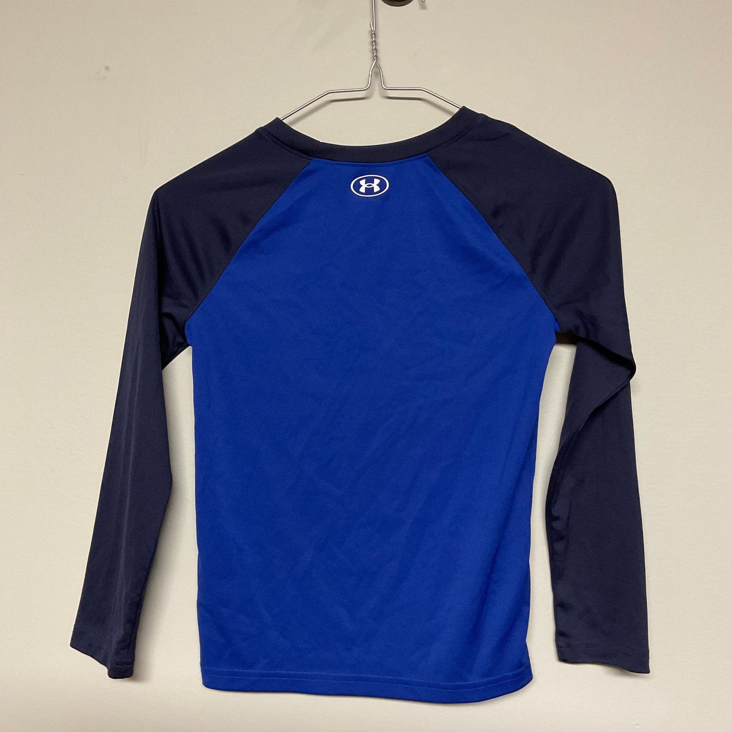 Long sleeved blue Under Armour shirt