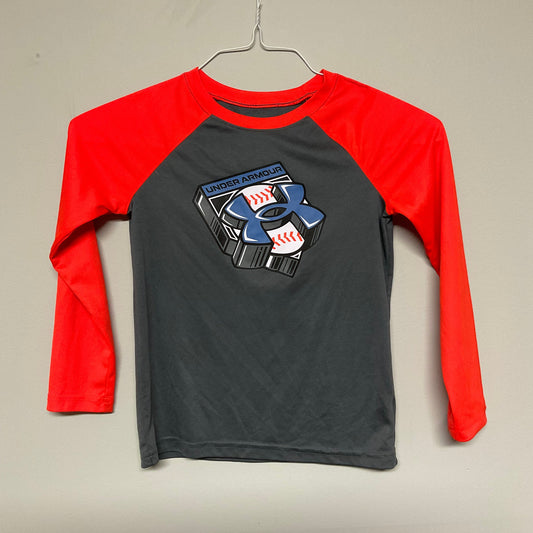 Under Armour orange/grey baseball shirt