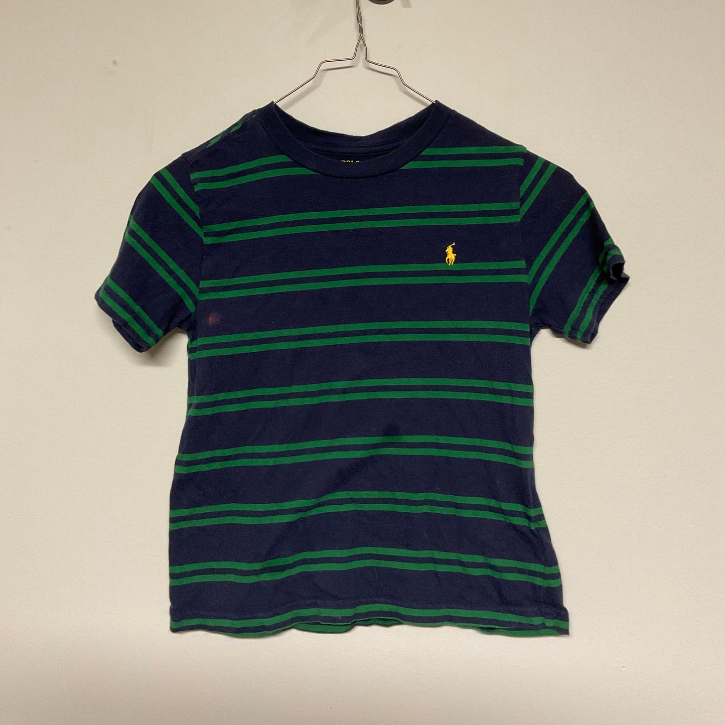 Green/navy polo T-shirt