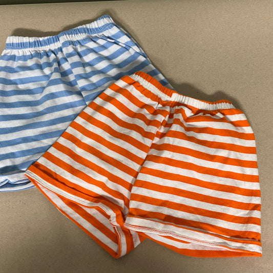 Shorts bundle - Orange/white strip, blue/white strip, white stripes