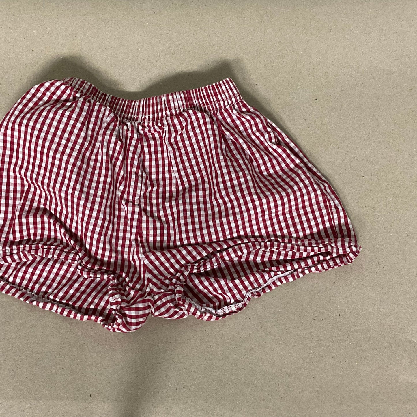 Shorts bundle - Navy/white gingham, red/white gingham