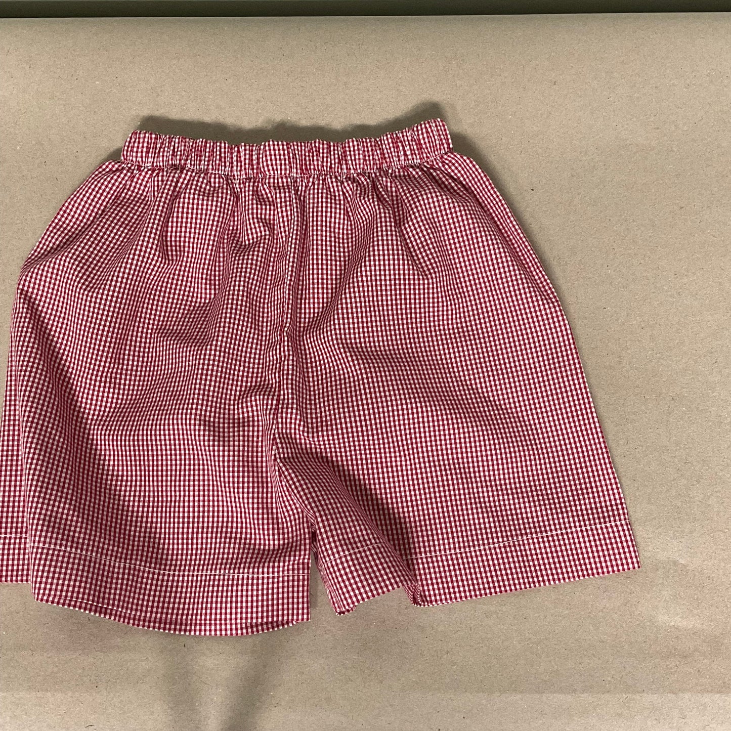 Red/white gingham shorts