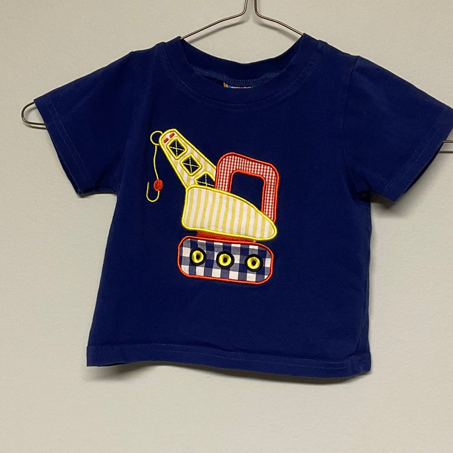 Smocked Polkadot crane shirt