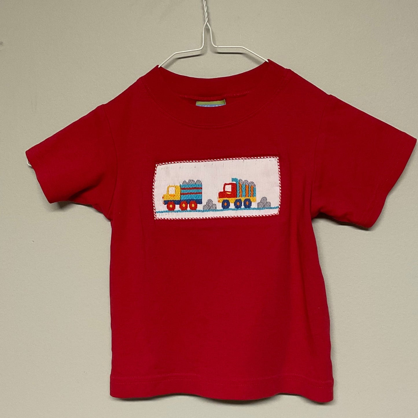 Smocked dump truck shirt