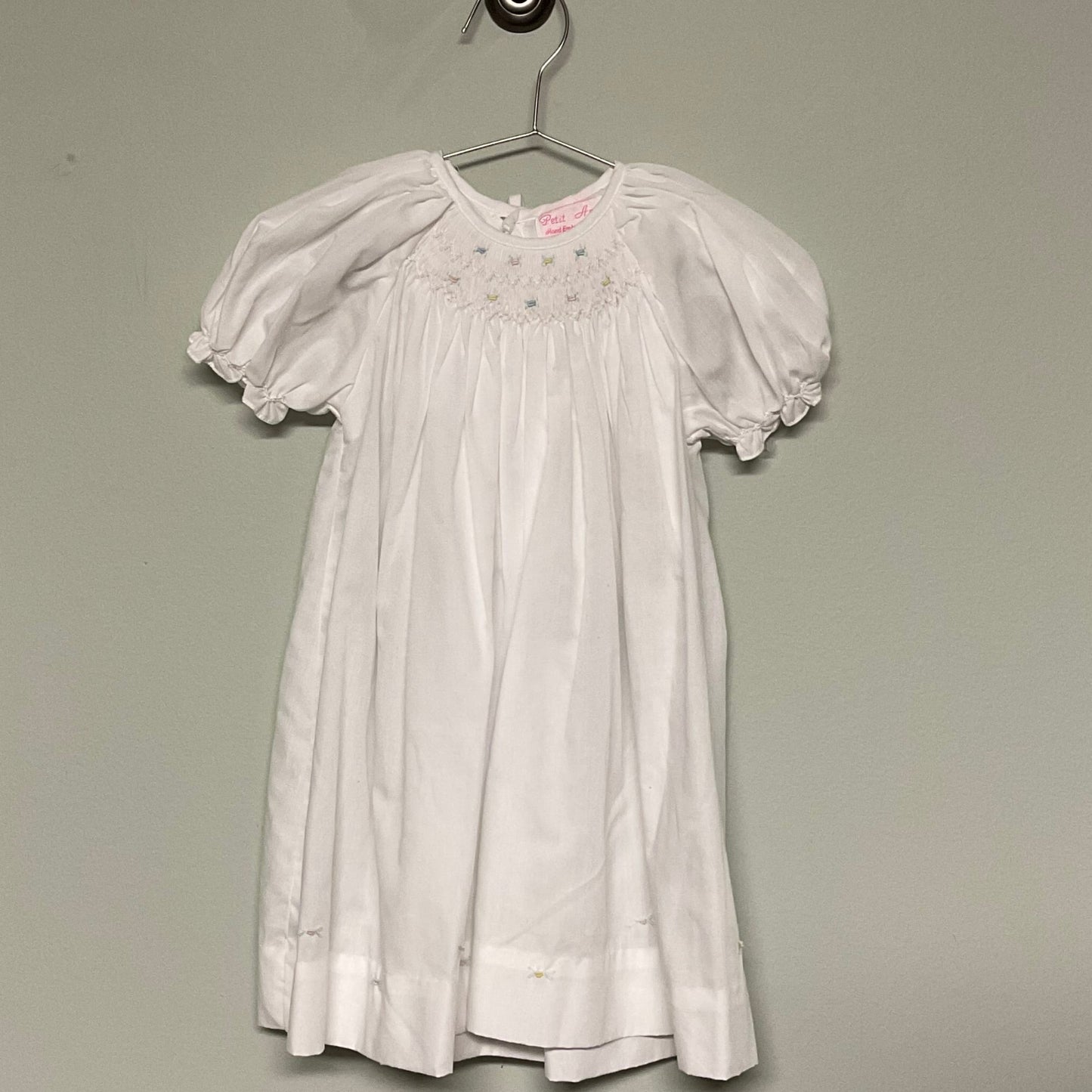 Petit Ami set white dress + flowers + bonnet