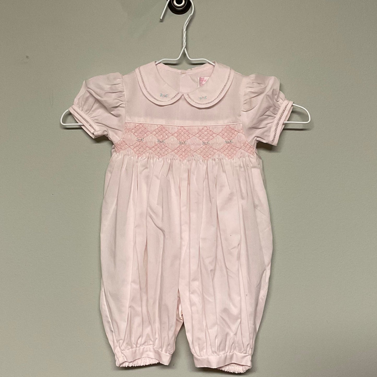 Petit Ami pink floral bubble romper