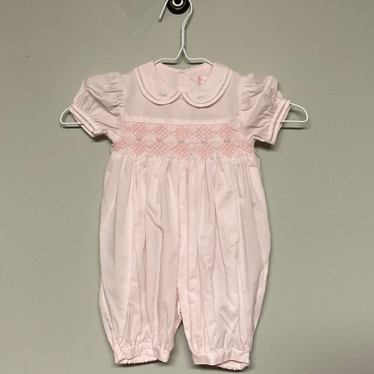 Petit Ami pink floral bubble romper
