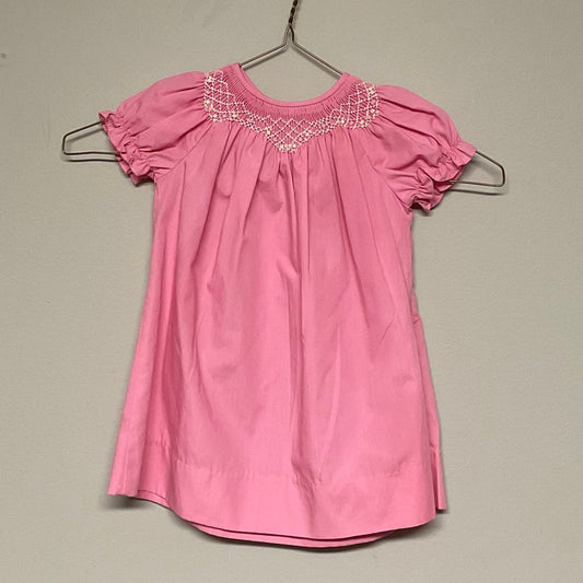 Pink smocked dress