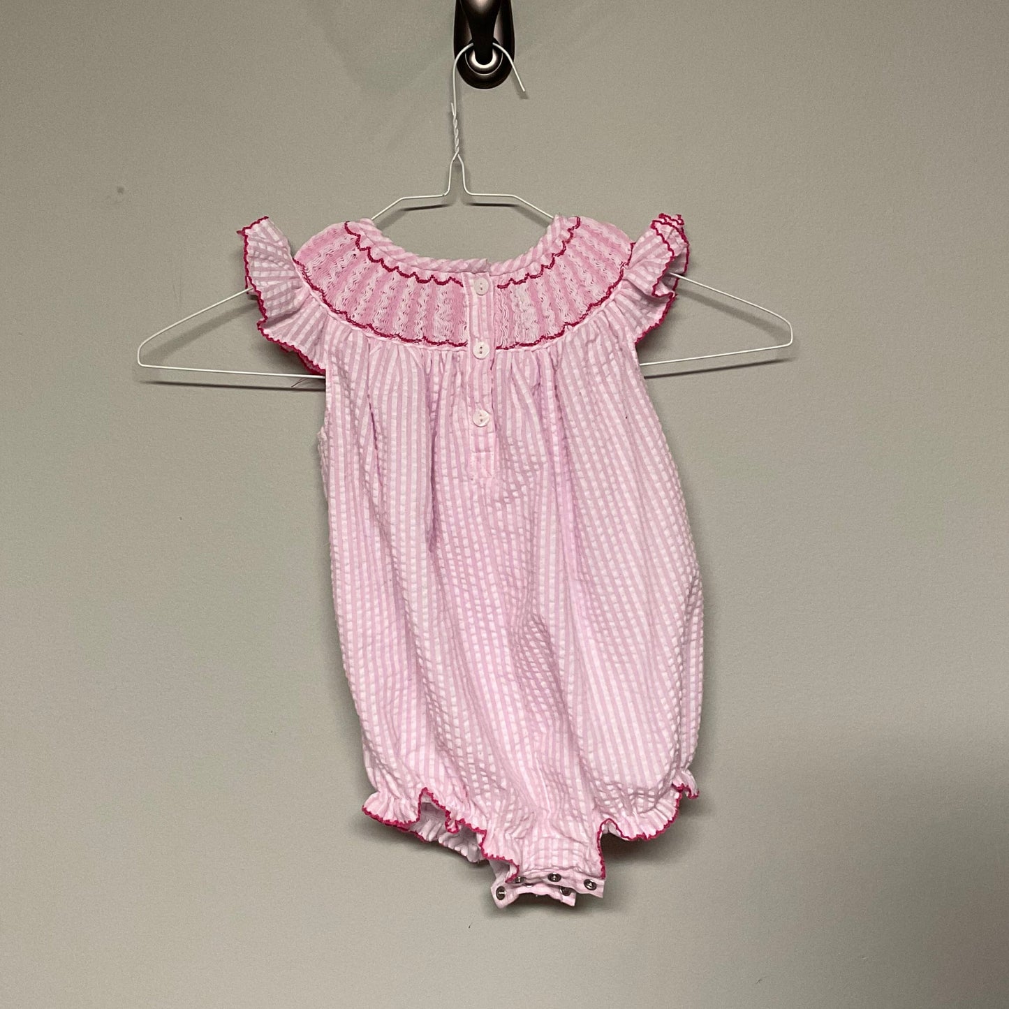 Lillie + Lilah strawberry smocked bubble