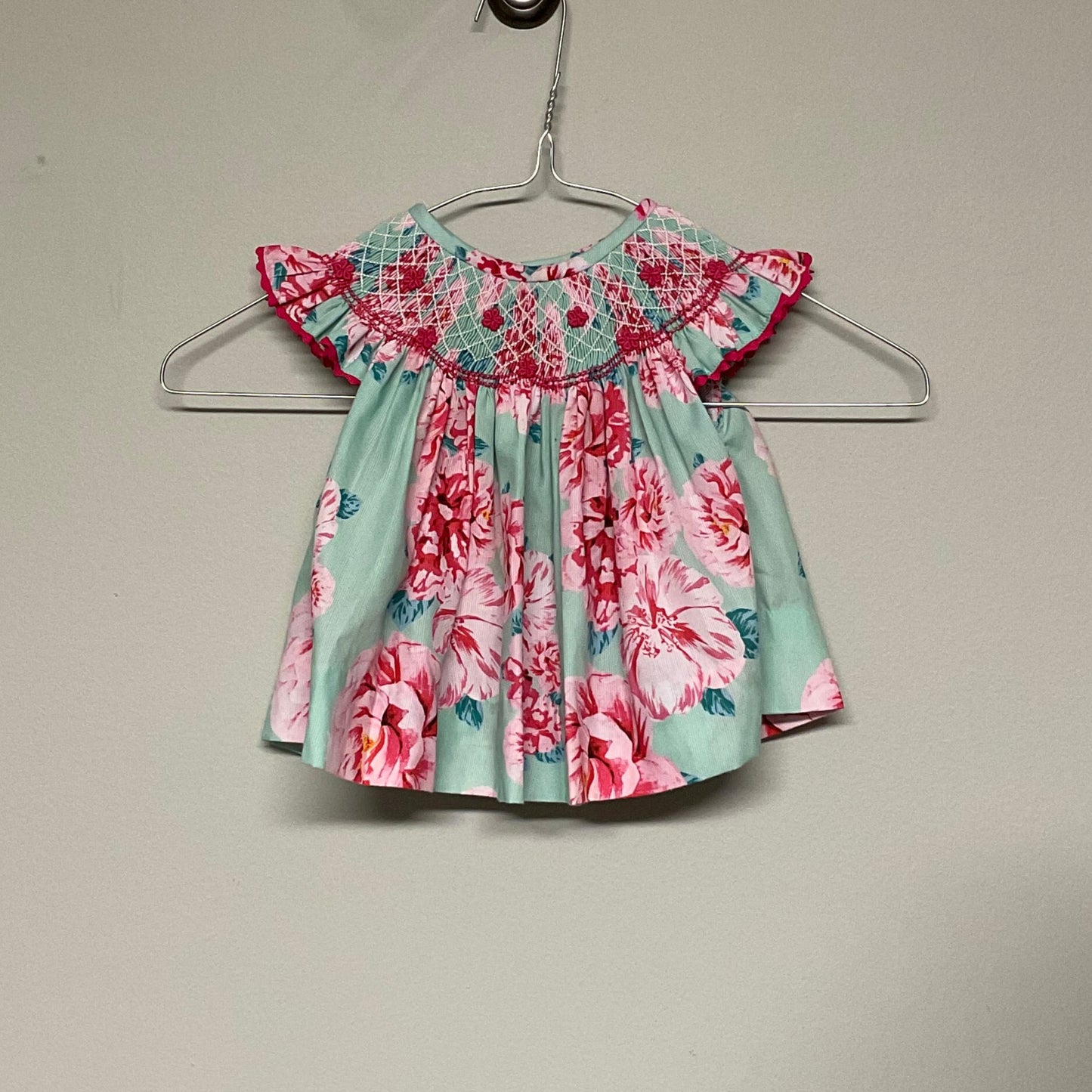 Lillie Js green pink floral dress