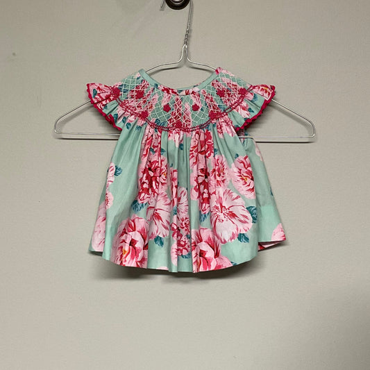 Lillie Js green pink floral dress