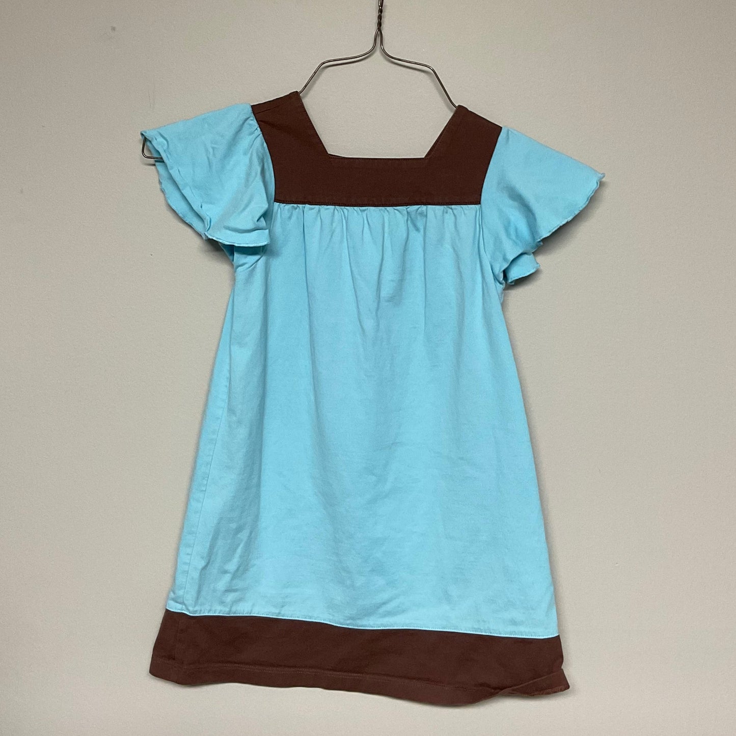 Hanna Andersson blue/brown dress