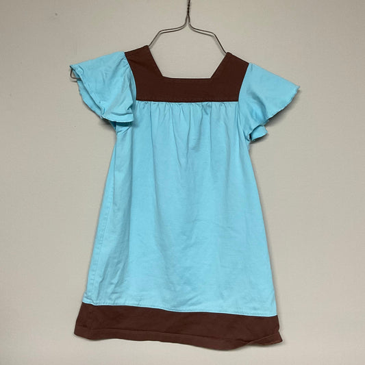 Hanna Andersson blue/brown dress