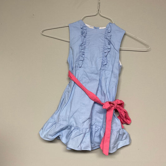The Oaks blue dress w/ pink bow